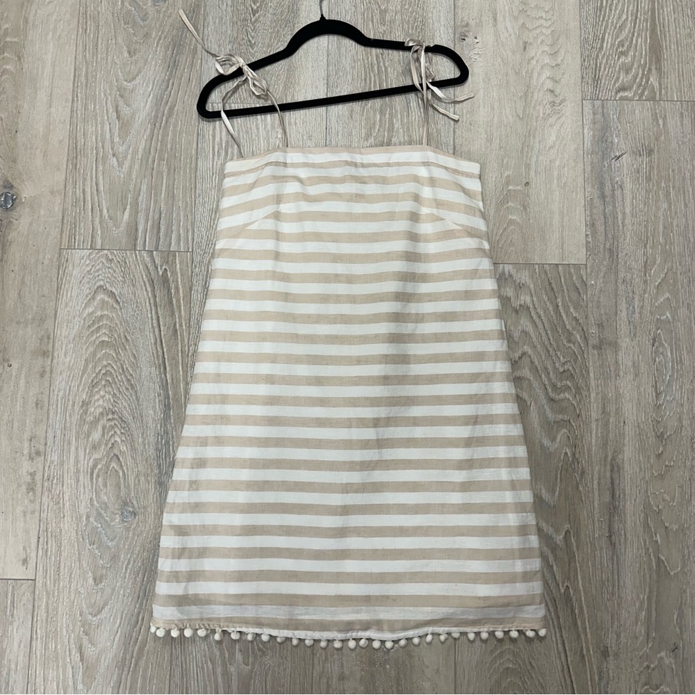 J Crew linen blend striped dress